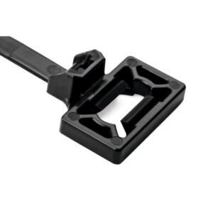 HellermannTyton 157-00226 - Stud Mount Lateral Cable Tie, 50lbs, Stud Diameter 0.2", 6.0" Long, Black