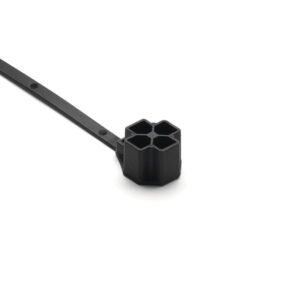 HellermannTyton 157-00291 - M10 Stud Mount Tie, 7.5" Tie, 80lb Tensile Strength, PA66HIRHS, Black