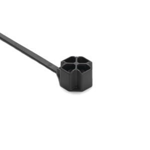 HellermannTyton 157-00292 - M12 Stud Mount Tie, 7.5" Tie, 80lb Tensile Strength, PA66HIRHS, Black, Pack of 2000