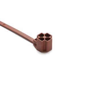 HellermannTyton 157-00293 - M8 Stud Mount Tie, 7.5" Tie, 80lb Tensile Strength, PA46, Brown