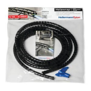 HellermannTyton 161-62000 - Helawrap, Convenience Pack, 5/8" (16mm) Dia, Black, 10ft/Pkg