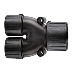 HellermannTyton 166-90367 - HelaGuard Non-Metallic IP66 Fitting Y-Divider, 1/2" reduce to 3/8", 0.50" Dia, Black, 3/Pkg
