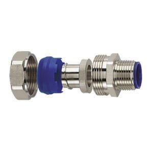 HellermannTyton LTP32-100-CUL - HelaGuard Liquid-Tight Flex Met Fitting, Non-Ins Throat, 1" NPT Thread, 2/Pkg