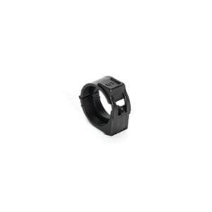 HellermannTyton 167-00204 - Convoluted Loom Tubing Endclamp Fitting, .5", PP, Black
