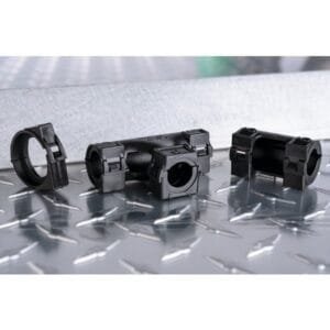 HellermannTyton 167-00224 - Convoluted Tubing Endclamp Fitting, 0.38", PP, Black