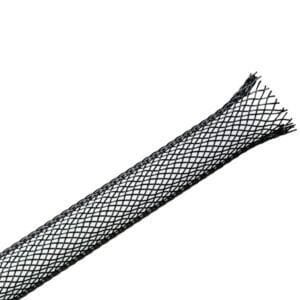 HellermannTyton 170-03180 - Braided Sleeving, Expandable, 0.25" Dia, PET, Black, 1000 ft/Bulk Reel