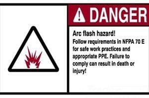 Ideal 44-894 Safety Warning Label Self-Adhesive Polyester Danger - Arc Flash Hazard