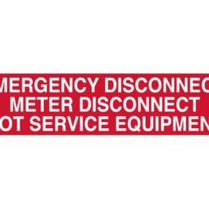 Ideal 44-945 - Nec Meter Disconnect Label, 2-1/8 Inch X 9 Inch Adhesive