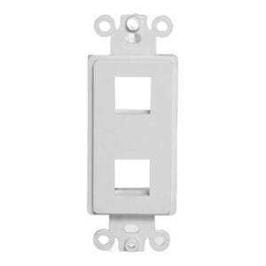 Jonard K-M2/3 - Screw-in Mount, Single Gang, Dual, 7" L, UL, White, 3/Pkg, Keystone Jacks Series