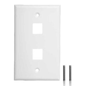 Jonard K-W2/10 - Wall Plate, Single Gang, 2 Ports, 10/Pkg, Keystone Jacks Series