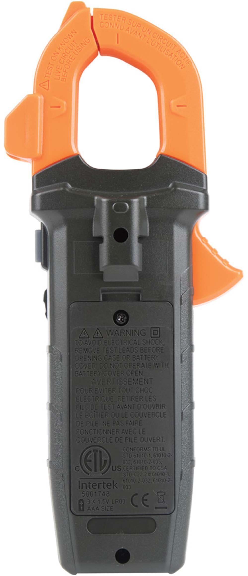 Klein_CL120_-_Digital_Clamp_Meter_-_Back_View