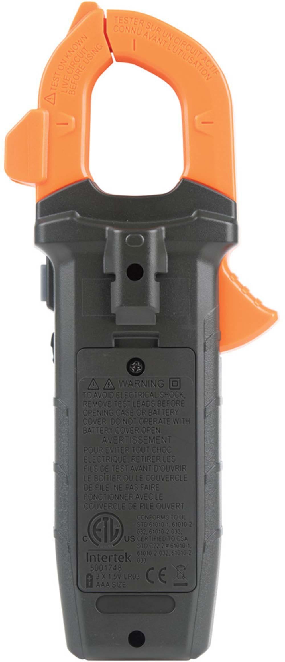 Klein_CL220_-_Digital_Clamp_Meter_-_Back_View