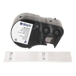 Brady M5-116-427 - Vinyl Labels, Wrap Around, for M5 Printers, 2.5" H x 1.5" W, Black on White