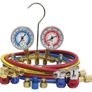 Mastercool 66661-AYF - R1234yf, R134a Brass Manifold 2 1/2-Inch Gauge Set - 60-Inch Hoses