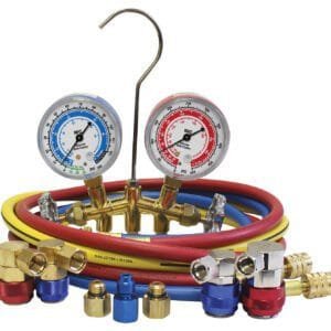 Mastercool 66672-AYF - R1234yf, R134a Brass Manifold 2 1/2-Inch Gauge Set - 72-Inch Hoses