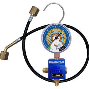 Mastercool 92524-53-1/4TP - R600a, R290, R134a Aluminum 1/4-inch Single Ball Manifold with 24-inch Thermoplastic Capillary Hose