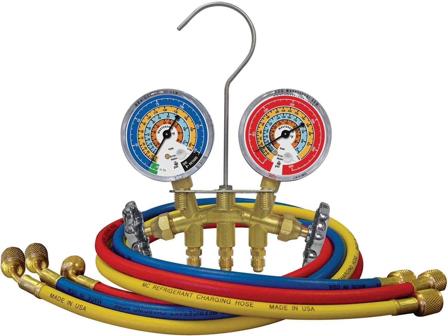 Mastercool_-_R600a_R290_R134a_2-Way_Brass_Manifold_Gauge_Set