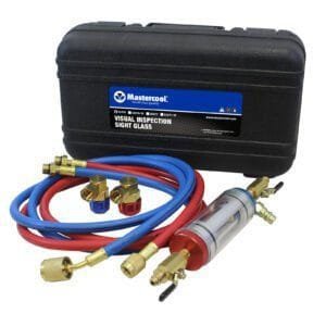 Mastercool 53376 - R134a AC System Visual Inspection Sight Glass With Quick Couplers