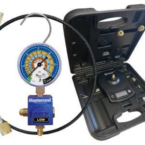 Mastercool 98202-A KIT 1 - Package with 92518-53-1/4TP Manifold and 98202-A Refrigerant Scale