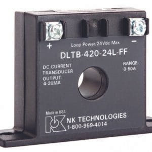 NK DLTA-420-24L-U-FF - DC Current Transducer, DLT Series; 0-20 A, Unipolar, Solid-Core, Front Terminals (Max. Range 0-100 A)