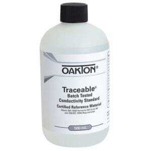 Oakton 00652-26 - Traceable Conductivity and TDS Standard, Batch-Tested, 100 uS; 500 mL