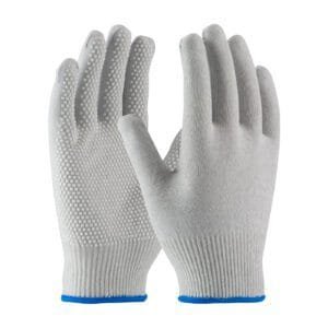 PIP 40-6411/S - CleanTeam Seamless Knit Nylon/Carbon Fiber ESD Glove w/PVC Dot Grip, S, 25 Dozen/Case (Gray)