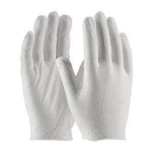 PIP 97-500 - CleanTeam Premium, Light Weight Lisle Inspection Glove w/Unhemmed Cuff - Men's, 100 Dozen/Case (White)
