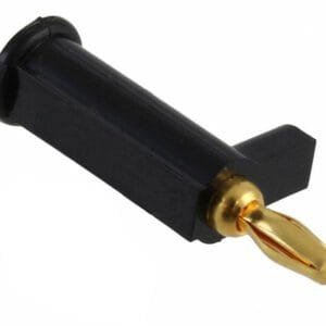 Pomona 2945-0 - Miniature Banana Plug With Safety Sleeve, Solderless, Black
