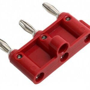 Pomona 2970-2 - Triple Banana Plug, Solderless, Red