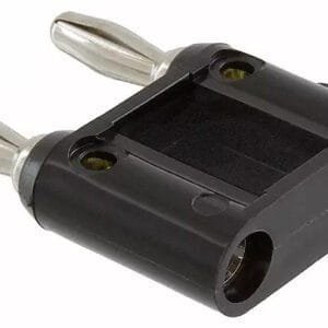 Pomona 1330-0 - Double Banana Plug with Component Mounting Area, Solderless, Black