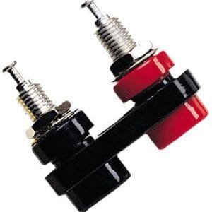 Pomona 5233-0 - High-Temperature Double Banana Jack, Panel Mount, Black