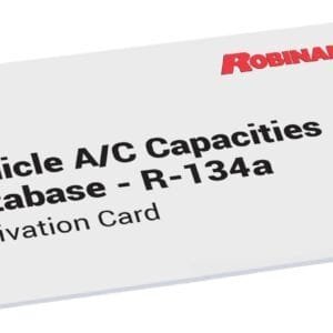 Robinair 34001 - R134A Vehicle A/C Capacities Database Software Update (for Robinair 34998)