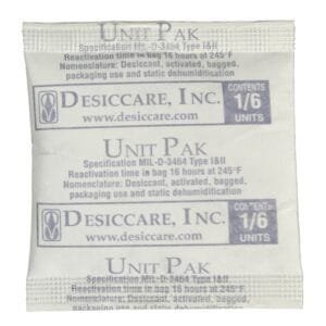 SCS 1/6PLDES1200C - Desiccant in Tyvek Pouch, 1/6 Unit, 1200/pail