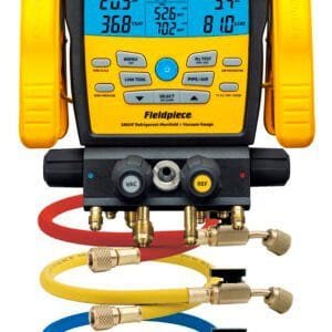 Fieldpiece SM482V - Package with 4 Port Wireless Refrigerant Manifold and CPS HP5E Ball Valve Hose Set