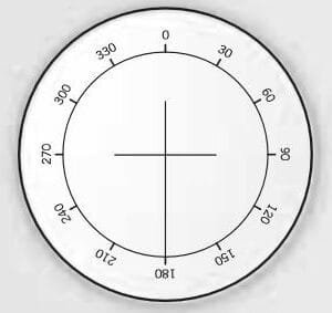 Motic - Micrometer Eyepiece, 2305.1: 360 Degree Protractor, 30 Degree increments