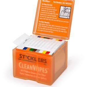Sticklers MCC-WCS640 Optical-Grade Lint Free Giber Optic Wipes