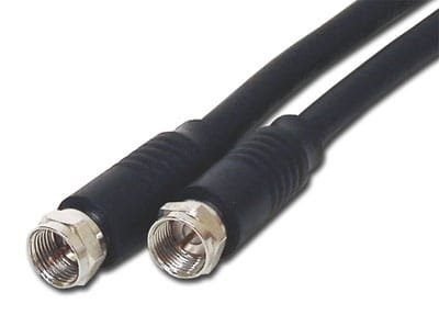TPI_F6-75B_75_Foot_Black_F_Male_To_F_Male_Coax_Cable_Main_View