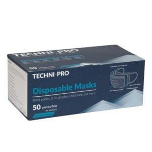 Techni-Pro 10000433 - Single Use Surgical Mask with Earloops, Blue, 50/Box