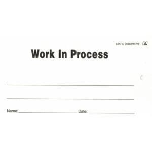 Techni-Pro 10065618 - WORK IN PROCESS Tag, White W/String, ESD-Safe, 2.75" x 5", 50/Pkg