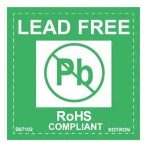 Techni-Pro 758ST7102 - Lead-Free Warning Labels, 2" x 2" 500/Roll, RoHS Compliant