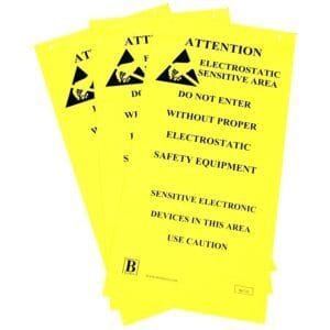Techni-Pro 758ST743 - ESD Awareness Sign, 10"x 20", 3/Pack