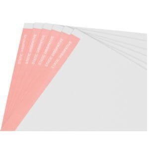 Techni-Pro ALX-PS38 - Paper, White w/Pink Stripe, ESD Safe, 8.5" x 11" Sheet, 500 Sheets/Ream