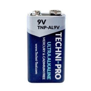 Techni-Pro TNP-AL9V-EA - 9V Battery, Ultra Alkaline Series, Non-Rechargeable, 1/Pack