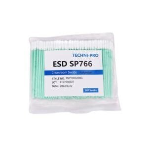 Techni-Pro TNP100023BG - Cleanroom ESD Polyester Knit Swab, Static Dissipative Poly Handle, 100/Bg