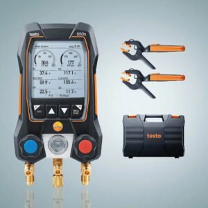 Testo 550s Smart Kit - Digital Manifold with 2 Way Valve, 115i Temp Probes (x2) (Part Number 0564 5502 01)