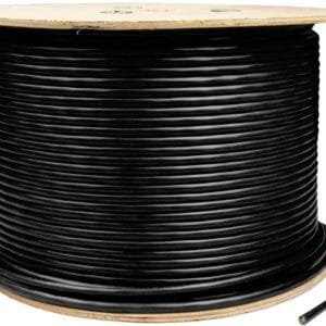 Triplett CAT6AS-1000BK - CAT6A FTP Shielded 23AWG Cable, 1000ft, Black