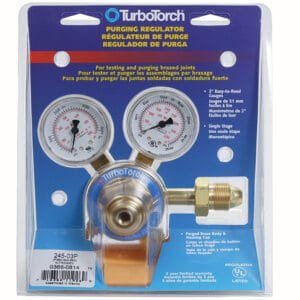 Turbo Torch 245-03P - Nitrogen Purge Regulator CGA-580, LP Gauge 600 PSIG (Part No. 0386-0814)