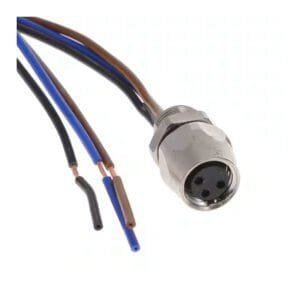 Altech ALBKF08-FM8BR3-P5-E - Bulkhead Feed-Thru Conn., M8, Front Mt, 3-pos, PVC