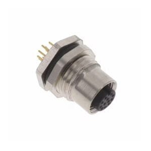 Altech ALBKF12-RMBR12-S0 - Bulkhead Feed-Thru Conn., M12, Rear Mt, 12-pos