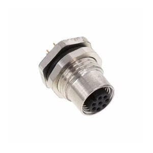 Altech ALBKF12-RMBR8-S0 - Bulkhead Feed-Thru Conn., M12, Rear Mt, 8-pos